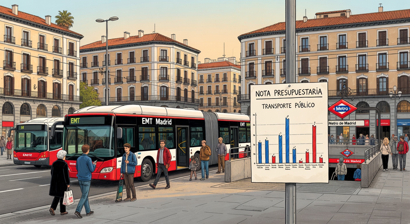Ilustración del transporte en Madrid con presupuesto