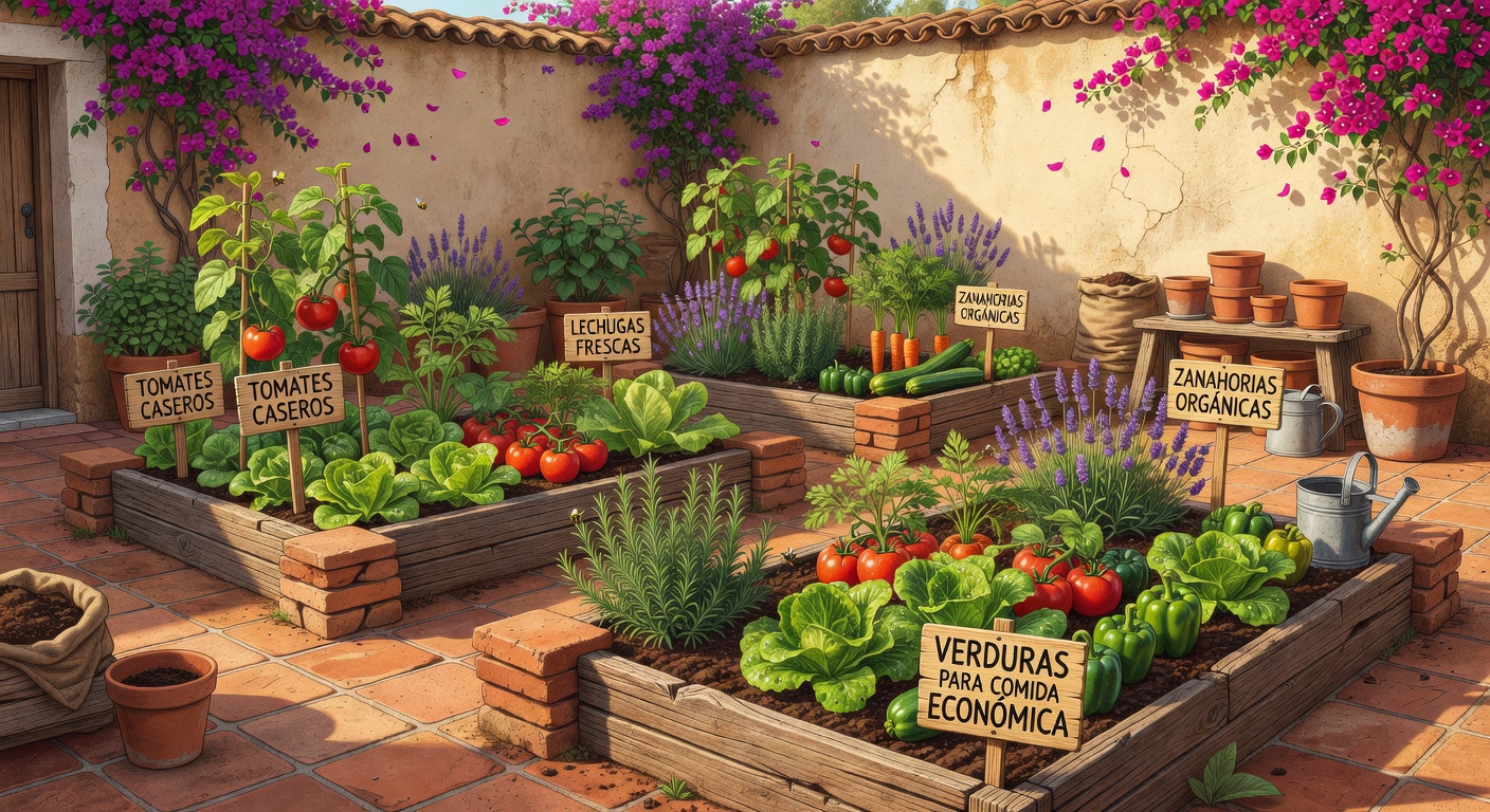 Huerto casero español para ahorro en alimentación